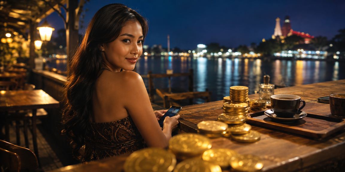 Suasana santai di kafe Vietnam dengan tampilan bonus pendaftaran dan promosi menggiurkan